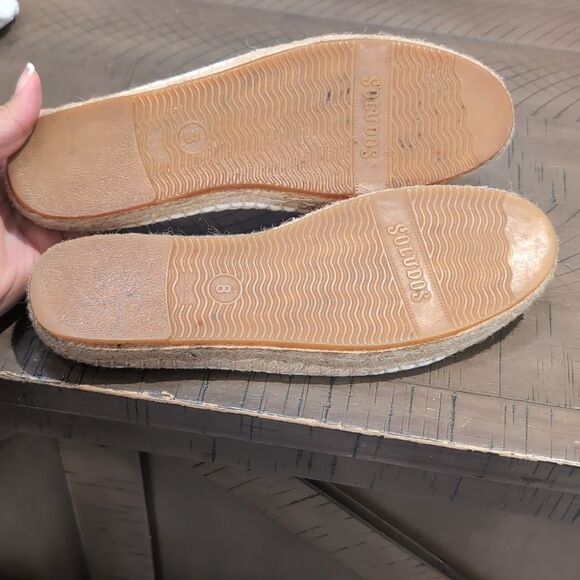 Saludos Beaded Elephant Cream Espadrilles Slip On Shoes Sz 8 - Picture 9 of 10